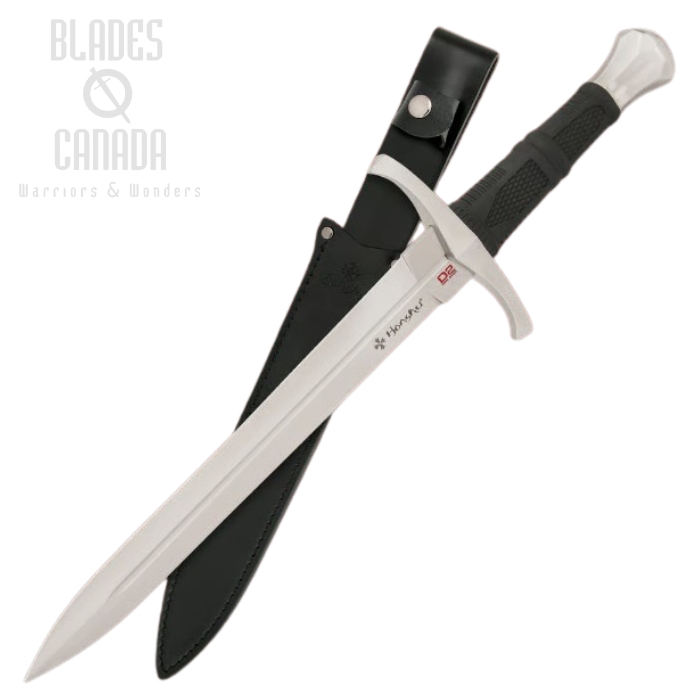 United Cutlery Honshu Crusader Quillon Dagger Knife, D2 Steel, Leather Sheath, UC3430D